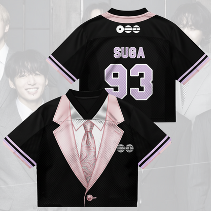 The Grand Elegance BTS World Tour Vest Style Mixed Mesh Jersey Gift For Fans