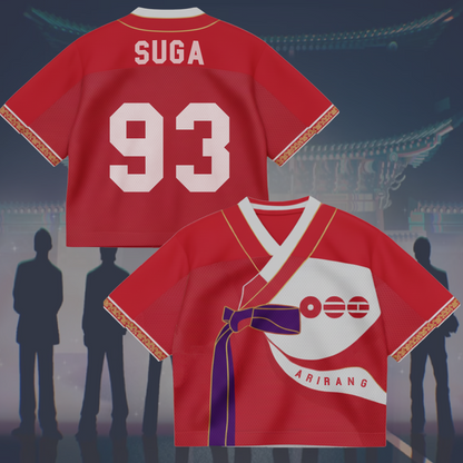 Arirang World Tour BTS Hanbok Style Mixed Mesh Jersey
