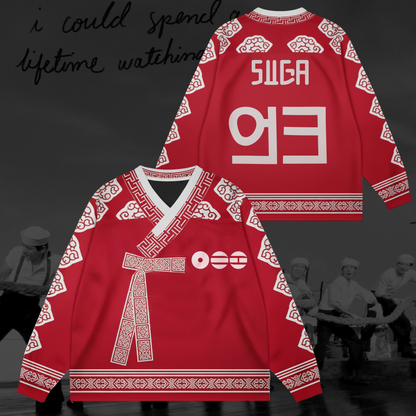 The Imperial Bangtan Arirang Tour Hanbok Style Mesh Splicing Long Sleeved Gift For Lovers