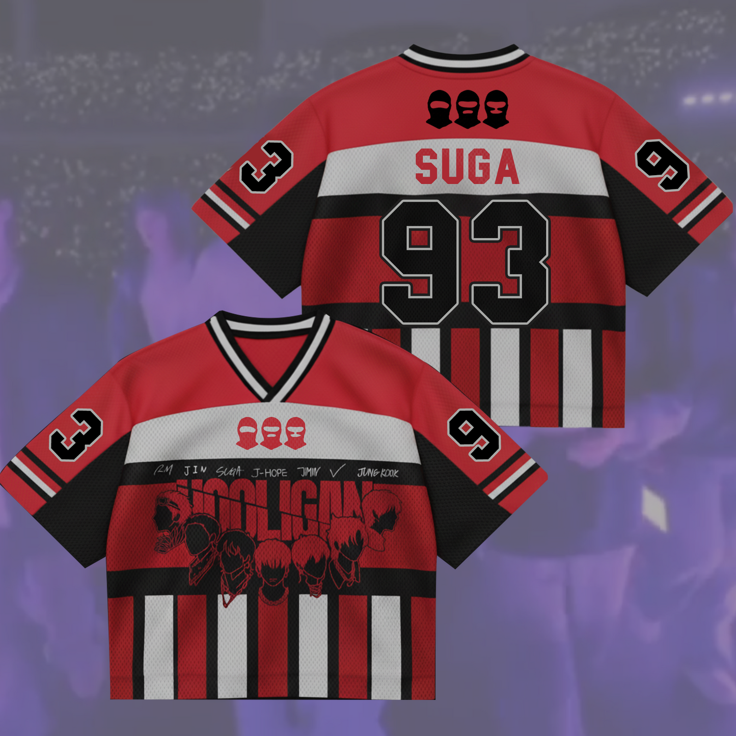 Stage Crasher BTS Hooligan World Tour Mixed Mesh Jersey