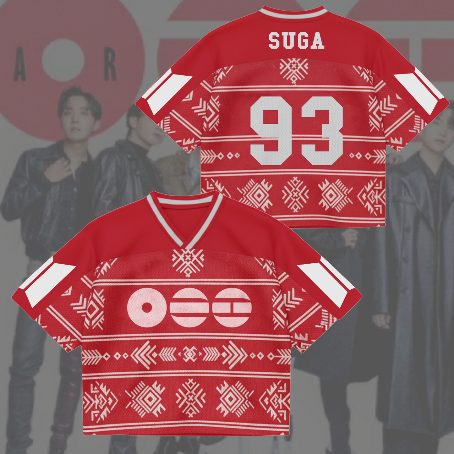Traditional Arirang World Tour BTS Mixed Mesh Jersey