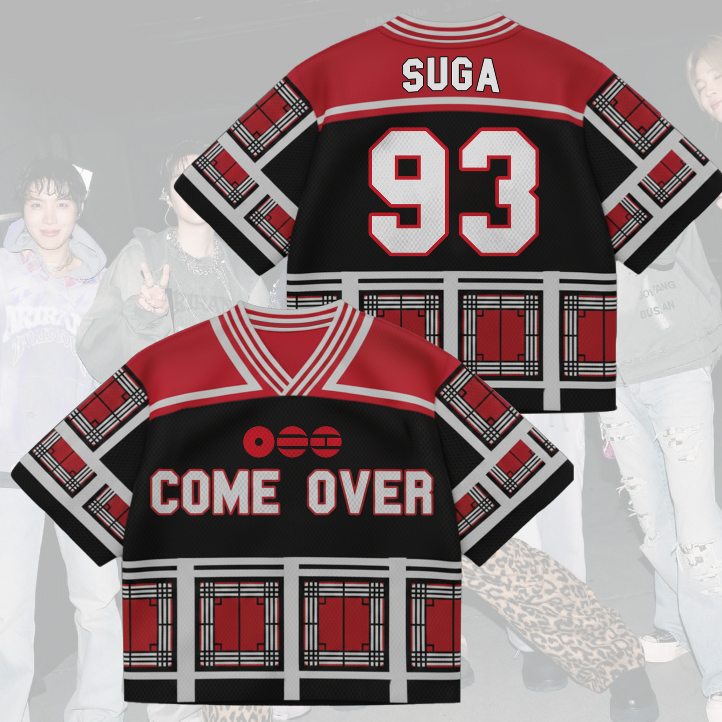 Come Over BTS Door Mixed Mesh Jersey Gift For Fans