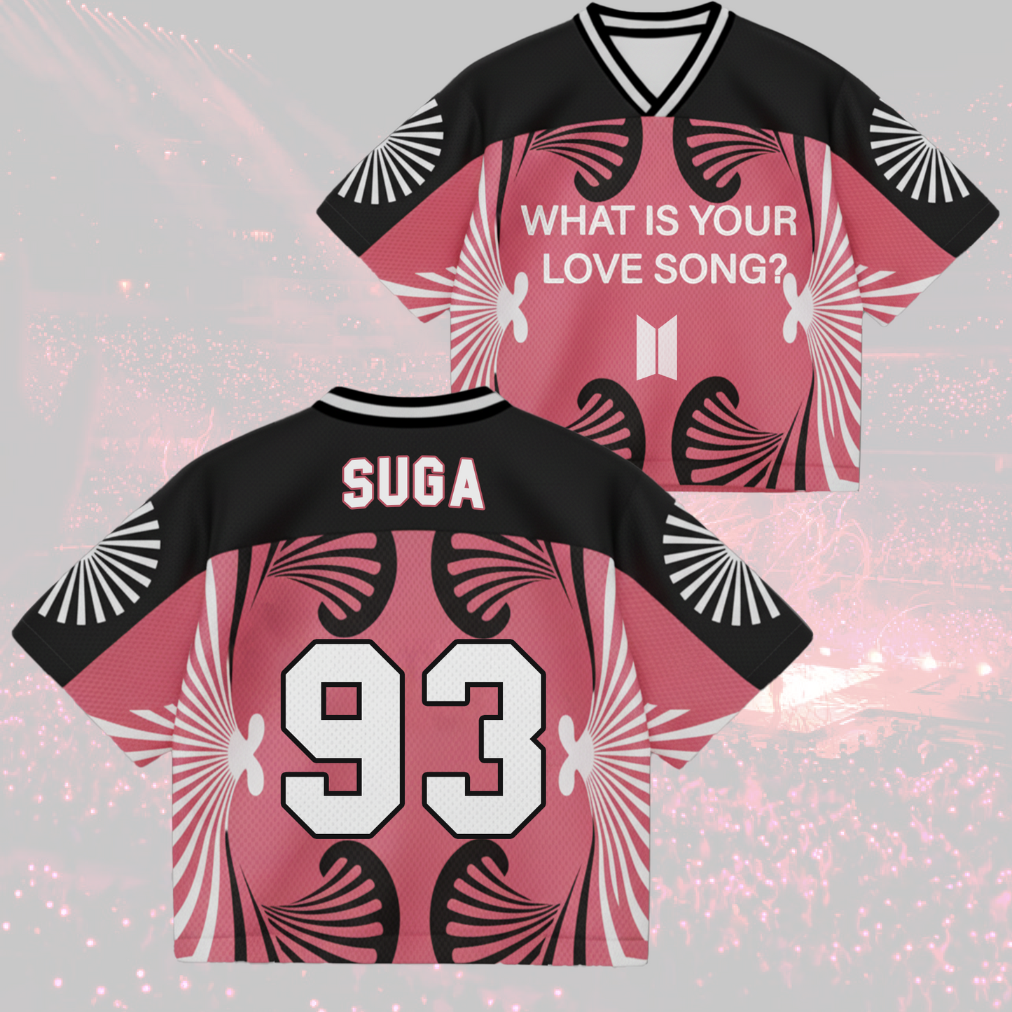 BTS Fan Your Love Song World Tour Mixed Mesh Jersey Gifts