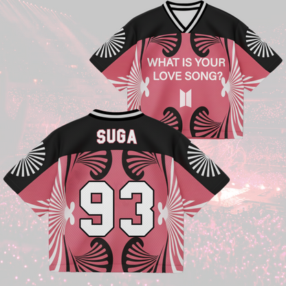 BTS Fan Your Love Song World Tour Mixed Mesh Jersey Gifts
