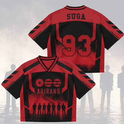 Arirang BTS World Tour Mixed Mesh Jersey Gifts For Lovers