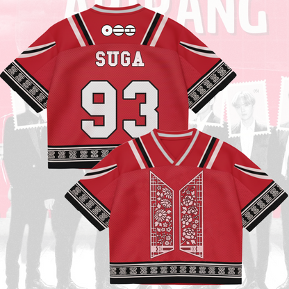 Ladylike BTS World Tour Mixed Mesh Jersey Gifts For Army
