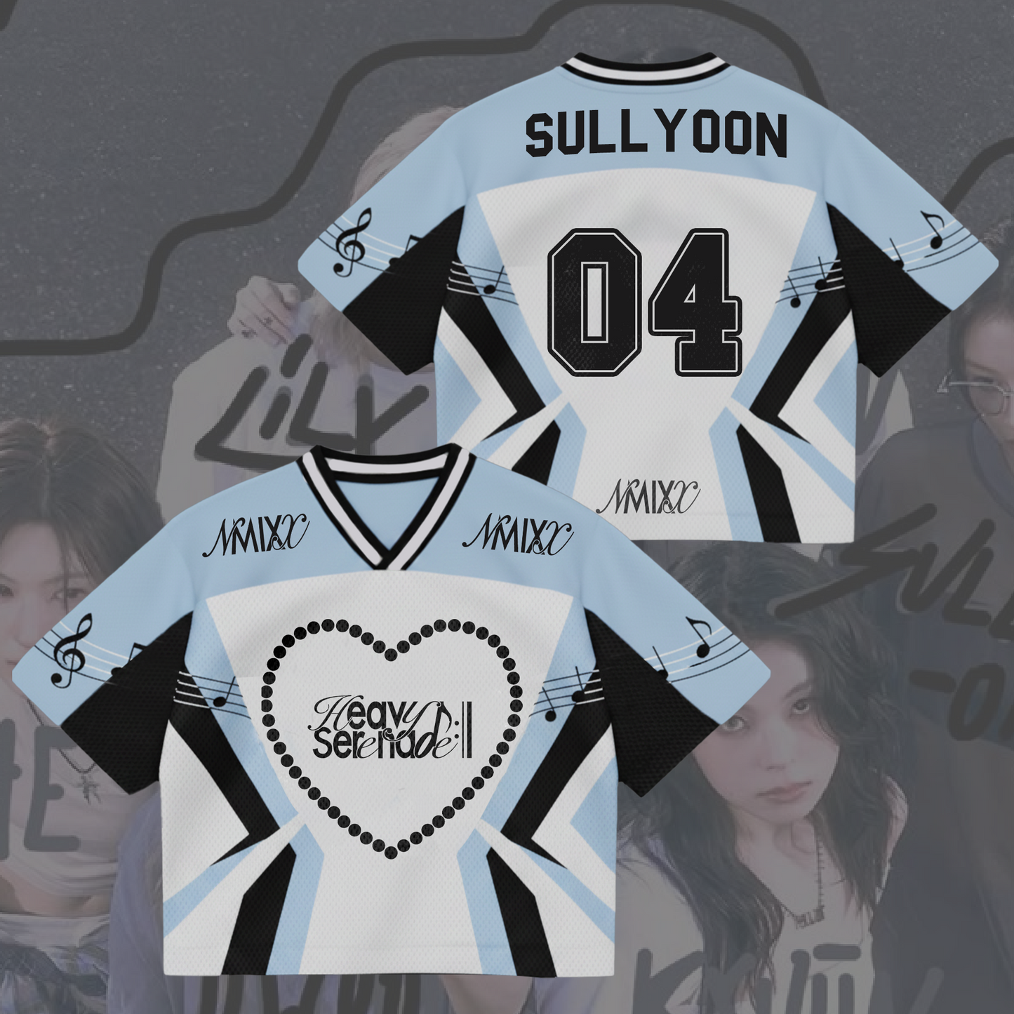 NMIXX Heavy Serenade Album Mixed Mesh Jersey Gift For Fans