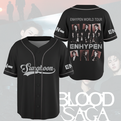 Enhypen 2026 Blood Saga World Tour Baseball Jersey