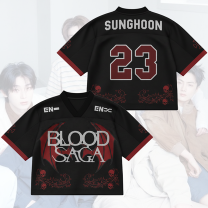 Nightshade Wing Enhypen Blood Saga World Tour Mixed Mesh Jersey