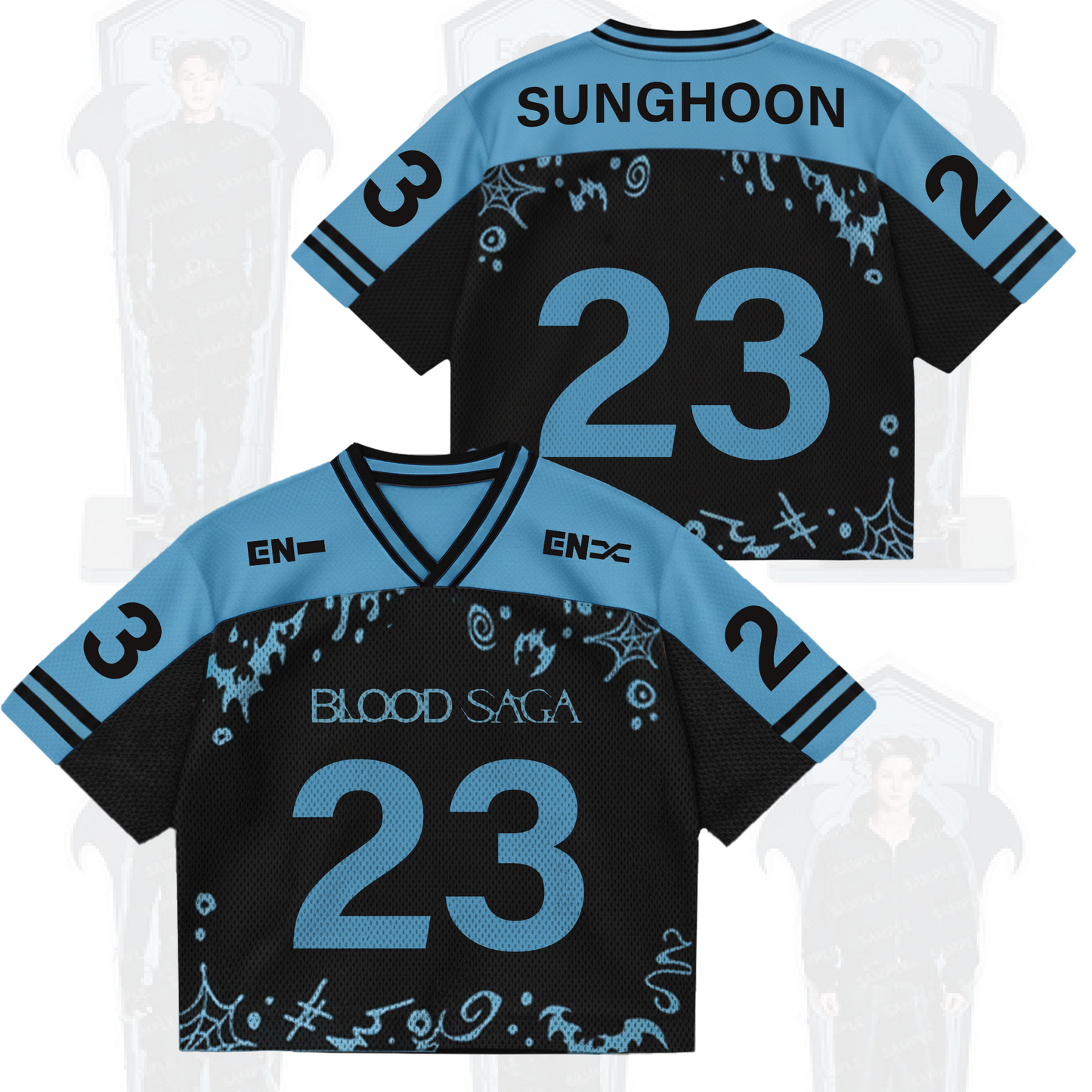 The Sin Vanish Enhypen Blood Saga World Tour Mixed Mesh Jersey