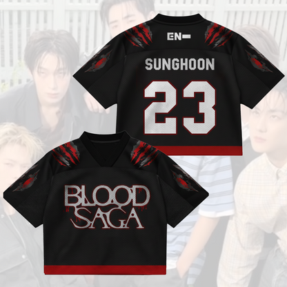 Midnight Story Enhypen Blood Saga  World Tour Mixed Mesh Jersey Gifts For Fans