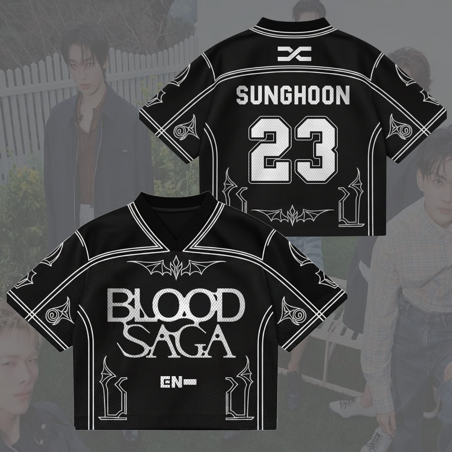 Ladylike Blood Saga Enhypen World Tour Mixed Mesh Jersey Gifts For Fans