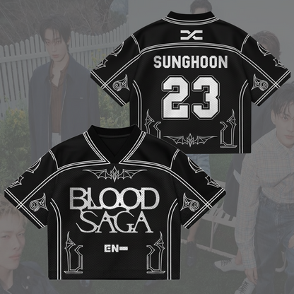 Ladylike Blood Saga Enhypen World Tour Mixed Mesh Jersey Gifts For Fans