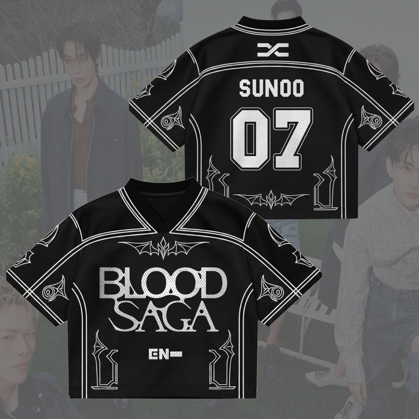 Ladylike Blood Saga Enhypen World Tour Mixed Mesh Jersey Gifts For Fans