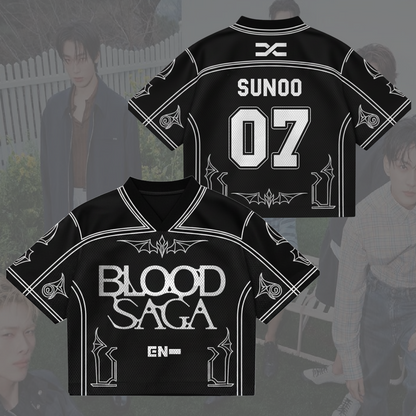 Ladylike Blood Saga Enhypen World Tour Mixed Mesh Jersey Gifts For Fans