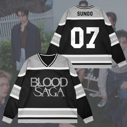 Blood Saga Enhypen World Tour Mesh Splicing Long Sleeve Gift For Fans