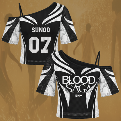 Shadow Flight Blood Saga Enhypen  World Tour World Tour Tour Off Shoulder Mesh