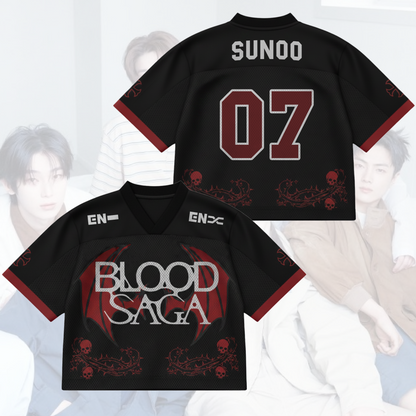 Nightshade Wing Enhypen Blood Saga World Tour Mixed Mesh Jersey