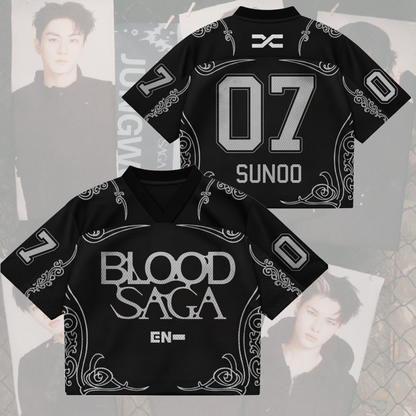 Shadow Duke Enhypen Blood Saga World Tour Mixed Mesh Jersey Gifts For Lovers