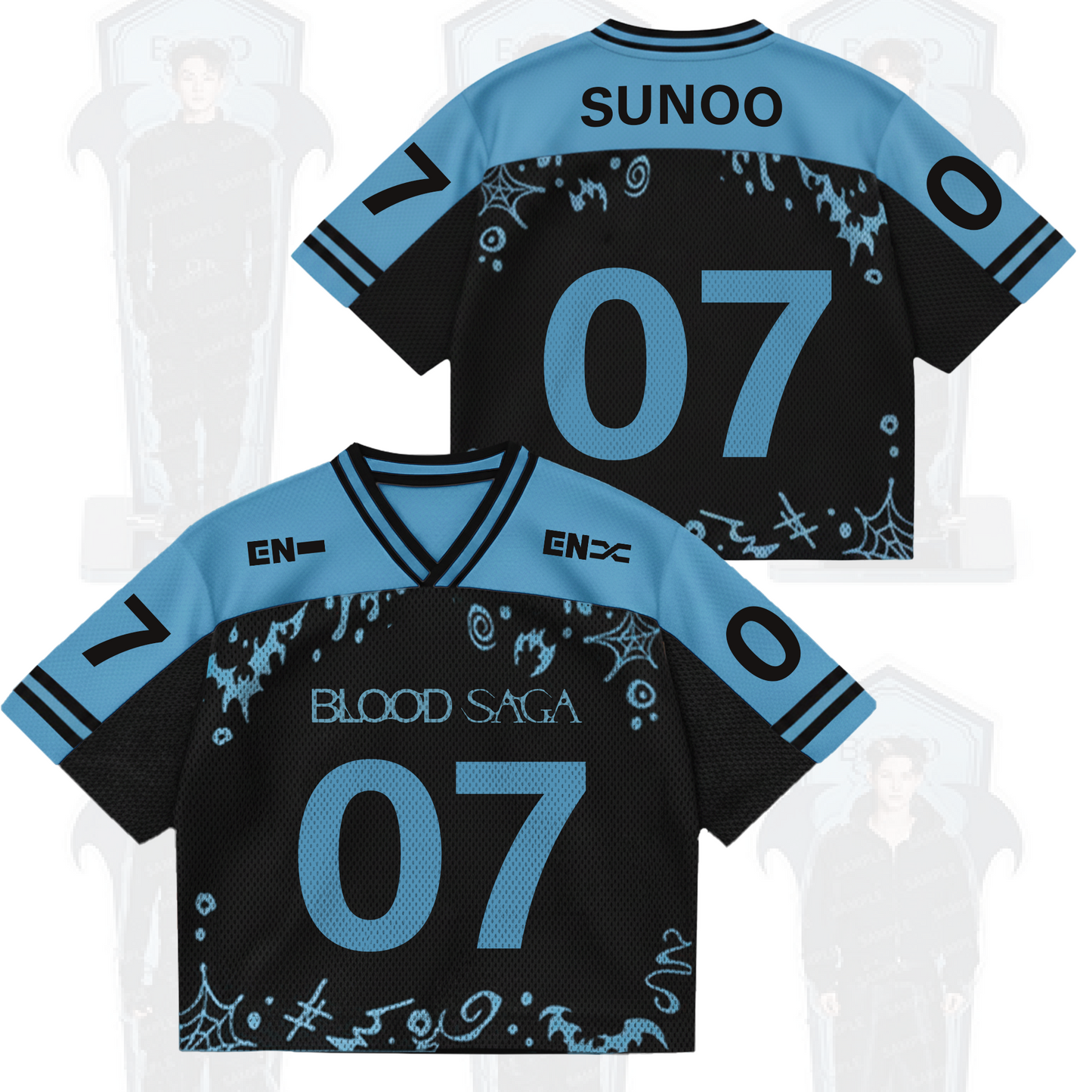 The Sin Vanish Enhypen Blood Saga World Tour Mixed Mesh Jersey