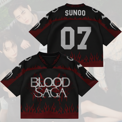 Scarlet Covenant Blood Saga Enhypen World Tour Mixed Mesh Jersey