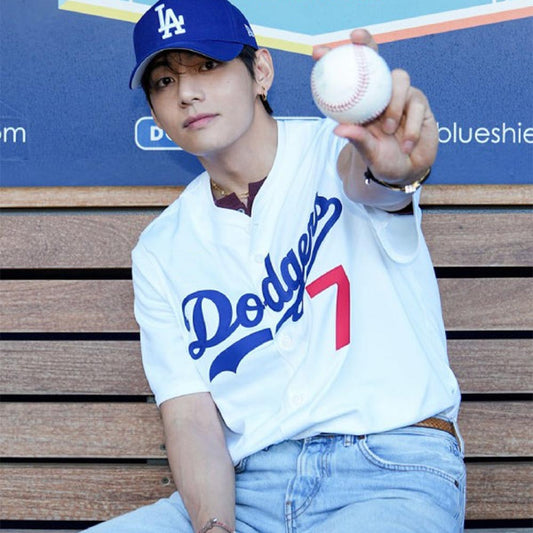 Taehyung V Dodgers Jersey Baseball