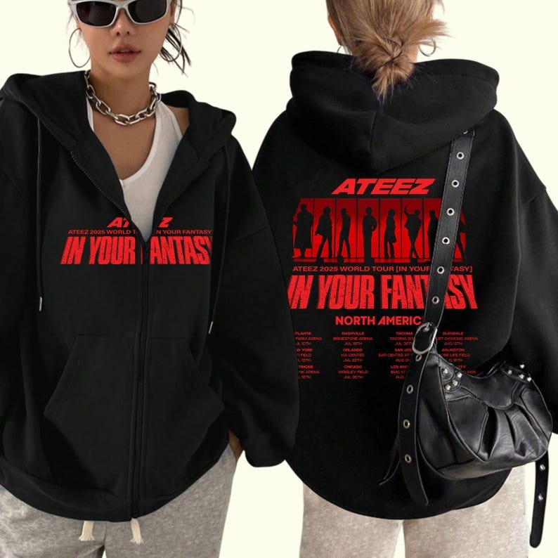 Ateez Zip Hoodie World Tour In Your Fantasy