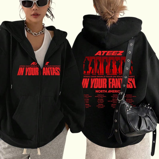 Ateez Zip Hoodie World Tour In Your Fantasy