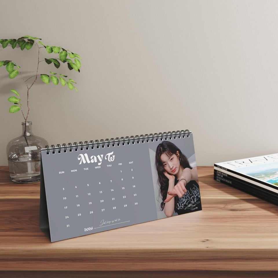 WAVESTEEᵀᴹ Twice 2026 Desk Calendar