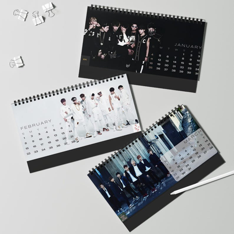 WAVESTEEᵀᴹ BTS K-Pop Desktop Calendar