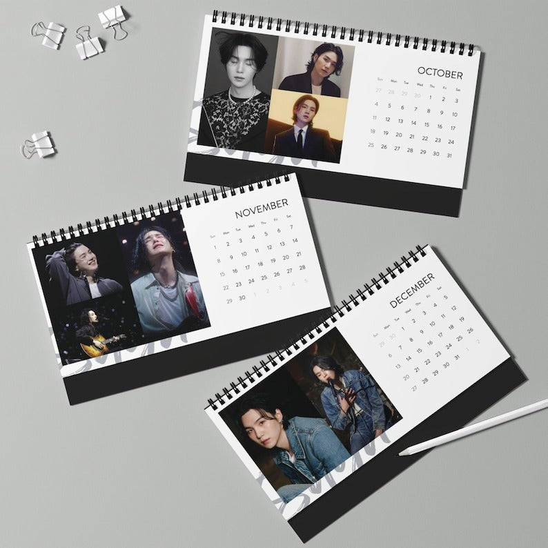WAVESTEEᵀᴹ BTS Suga 2026 Desktop Calendar