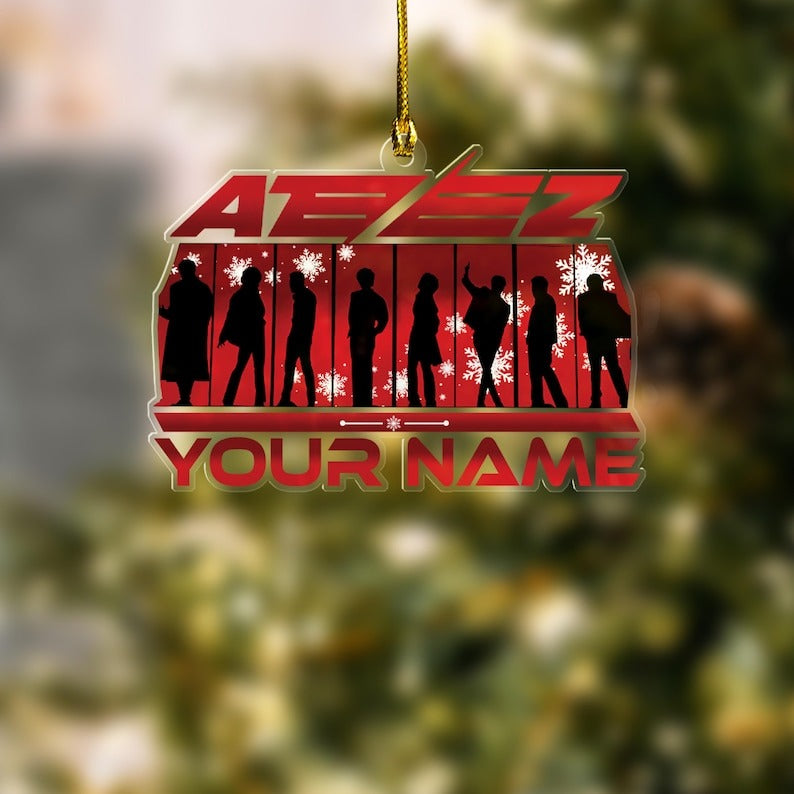 Custom Ateez In Your Fantasy Ornament, Ateez Christmas Acrylic Ornament