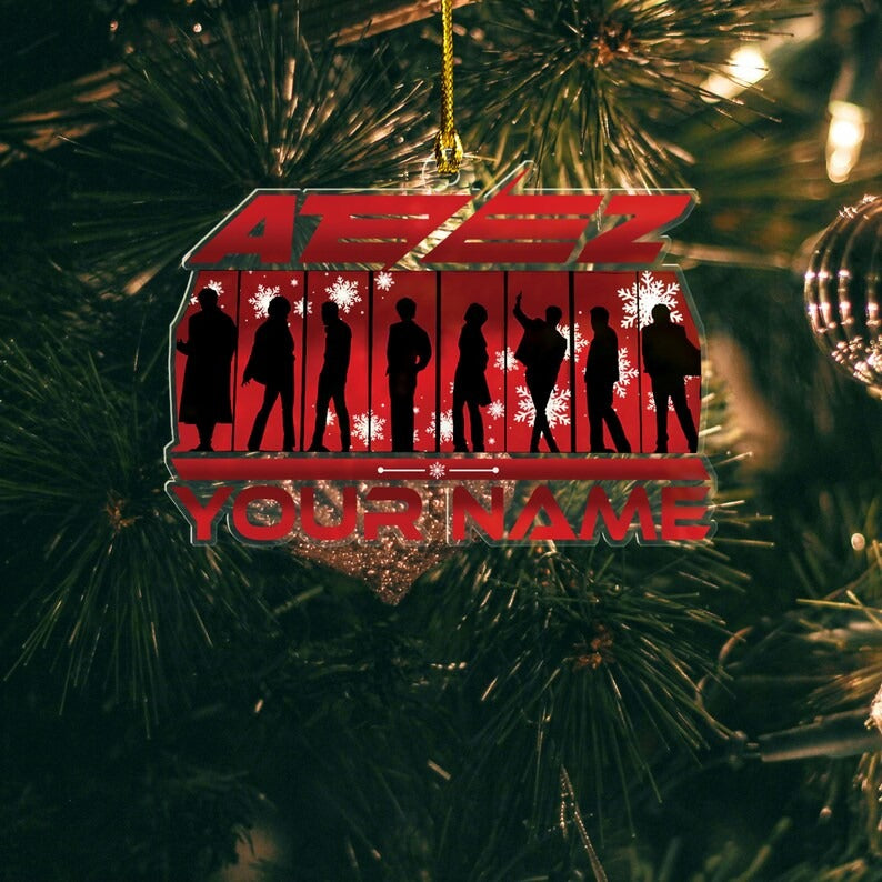 Custom Ateez In Your Fantasy Ornament, Ateez Christmas Acrylic Ornament