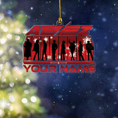 Custom Ateez In Your Fantasy Ornament, Ateez Christmas Acrylic Ornament