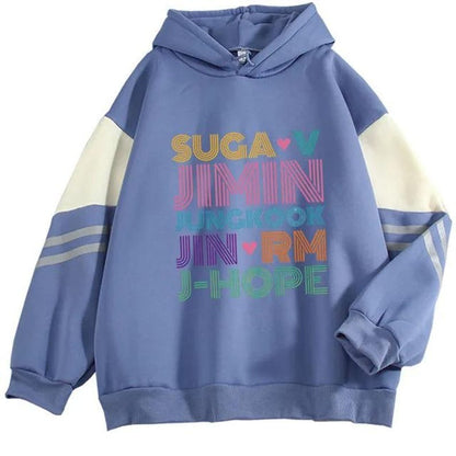 BTS Member Hoodie – Jimin Jungkook J-Hope Jin Suga V RM Sweatshirt, Unisex Kpop Fan Hoodie