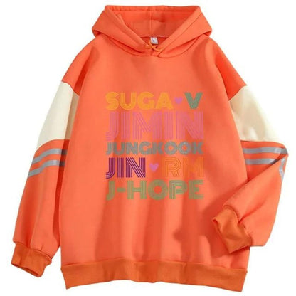 BTS Member Hoodie – Jimin Jungkook J-Hope Jin Suga V RM Sweatshirt, Unisex Kpop Fan Hoodie