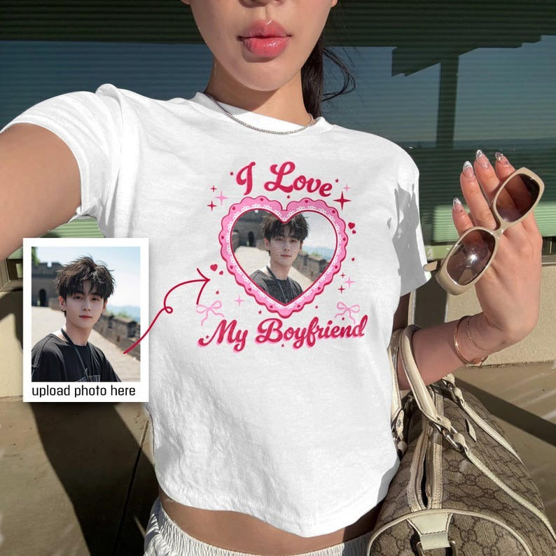 Custom Kpop Idol Baby Tee, Coquette Fan Shirt Gift for Her