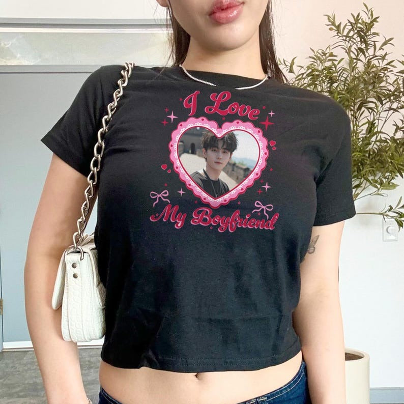 Custom Kpop Idol Baby Tee, Coquette Fan Shirt Gift for Her