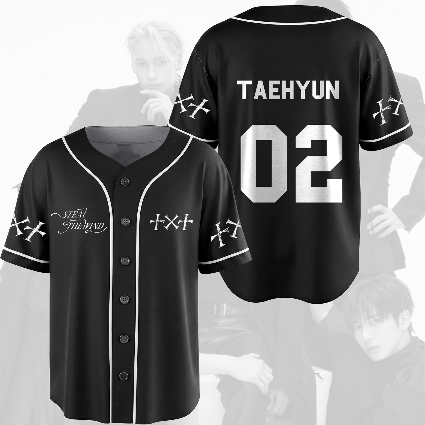 TXT Steal The Wind Baseball World Tour Baseball Jersey Tomorrow X Together Fan Gifts