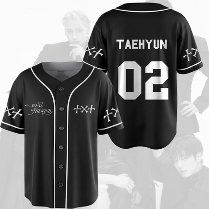 TXT Steal The Wind Baseball World Tour Baseball Jersey Tomorrow X Together Fan Gifts