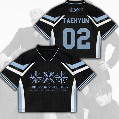 Sporty Chic TXT Setsuna Hanabi Mixed Mesh Jersey Fan Gifts