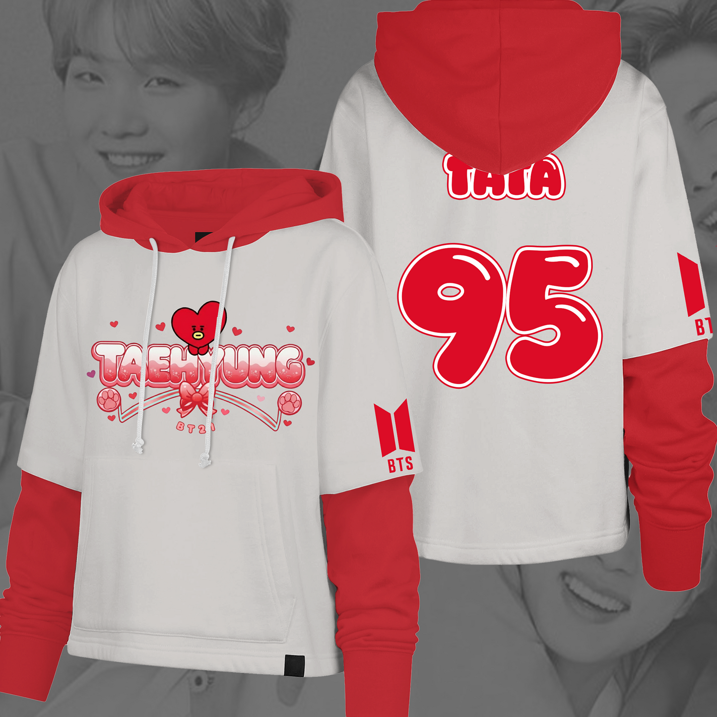 WAVESTEEᵀᴹ BT21 Kawai Collection BTS Shortstop Hoodie