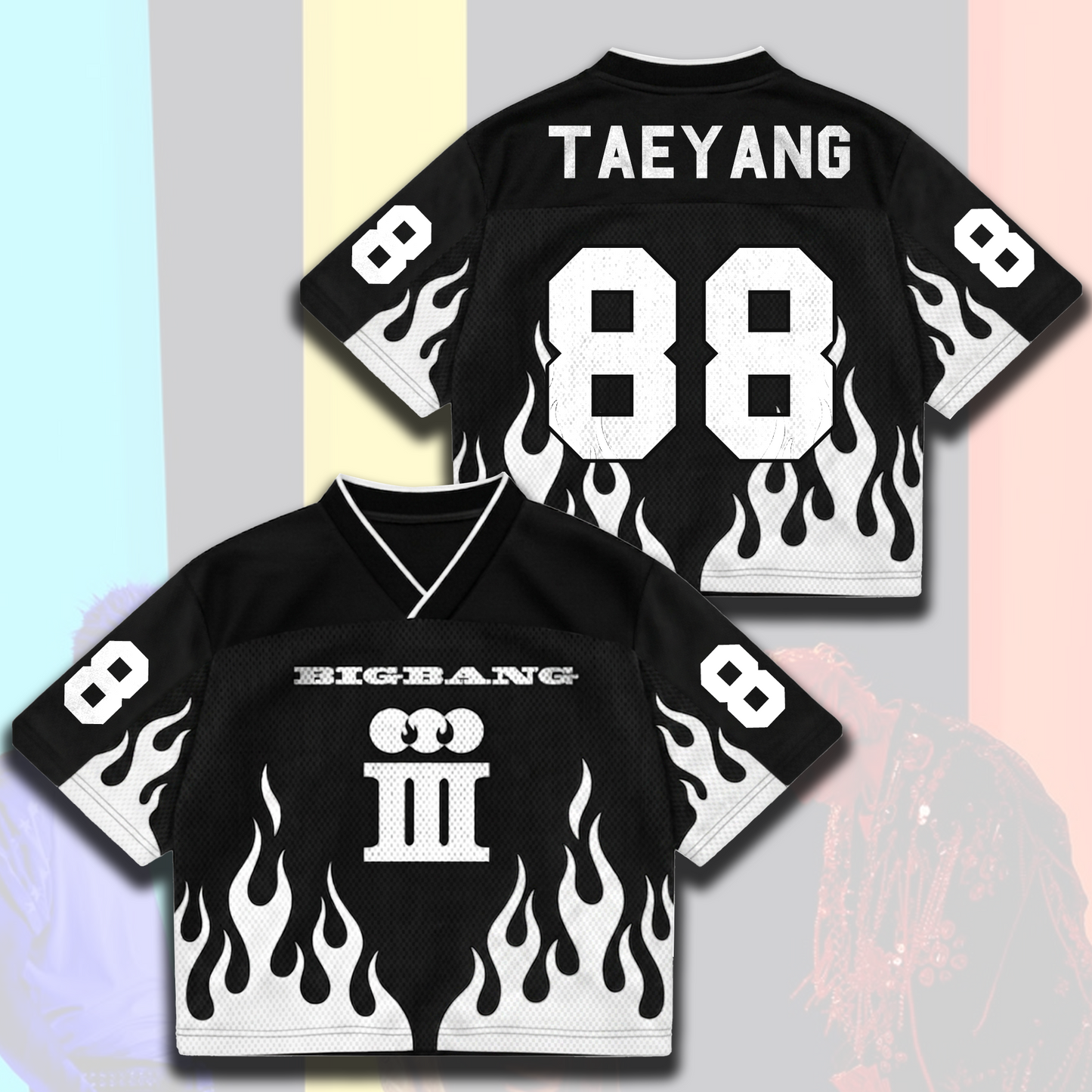 Fiery Bigbang BiiiG Cosmos Mixed Mesh Jersey Ultimate Fan Gift
