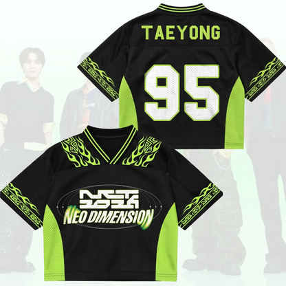 NCT 127 Neo Dimension Neo City Flame Mixed Mesh Jersey Concert Outfit Fan Gifts