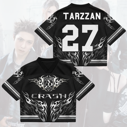 ALLDAY PROJECT Crash Album Heavy Metal Liquid Chrome Mixed Mesh Jersey Gift For Fans