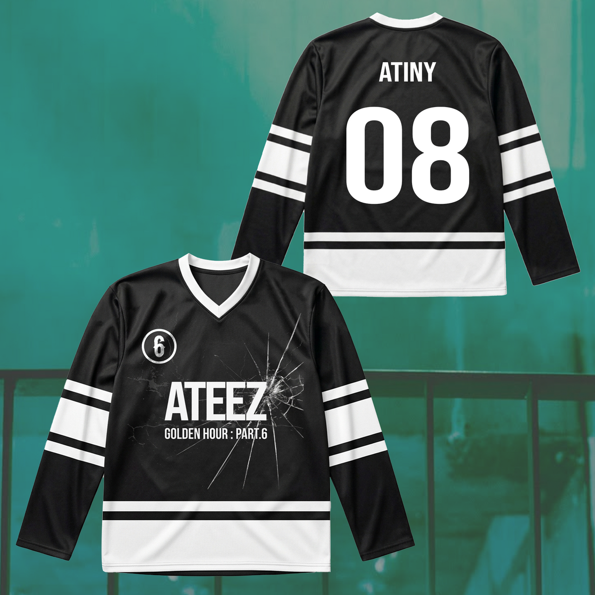 Ateez Golden Hour Part 6 Hockey Jersey Gift For Atiny