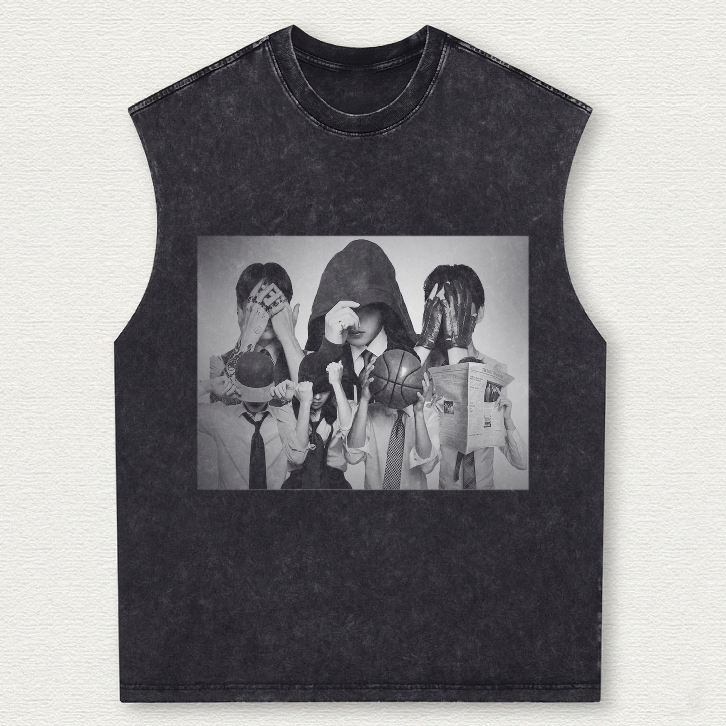 BTS Team Tour Vintage Washed Tank Top Gift For Army