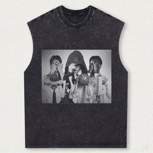 BTS Team Tour Vintage Washed Tank Top Gift For Army