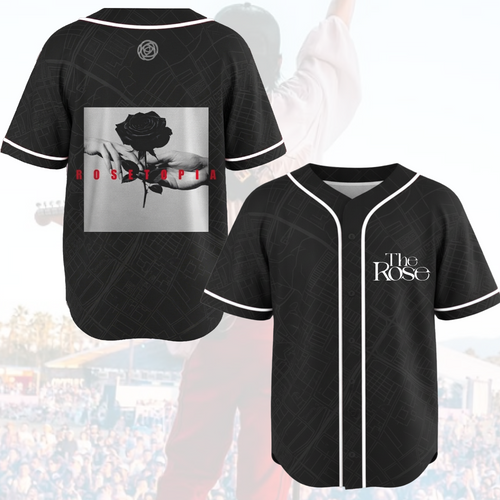 Black Rose The Rose Rosetopia 2026 World Tour Baseball Jersey Fan Edition