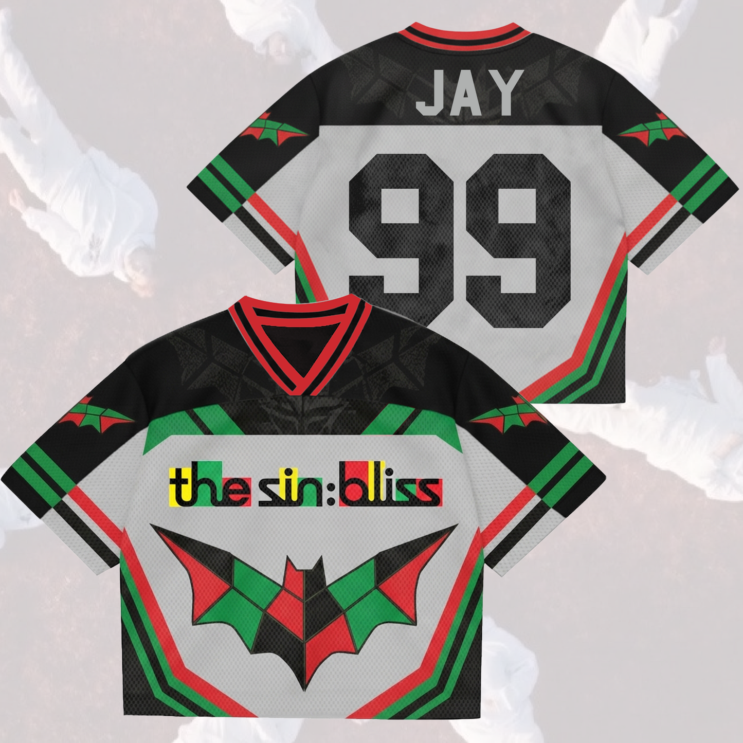 Retro ENHYPEN The Sin Bliss Tour Mixed Mesh Jersey Blood Saga Special Edition